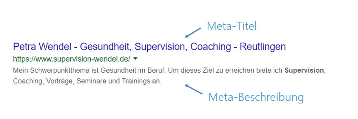 Auszug aus einer Google-Trefferliste