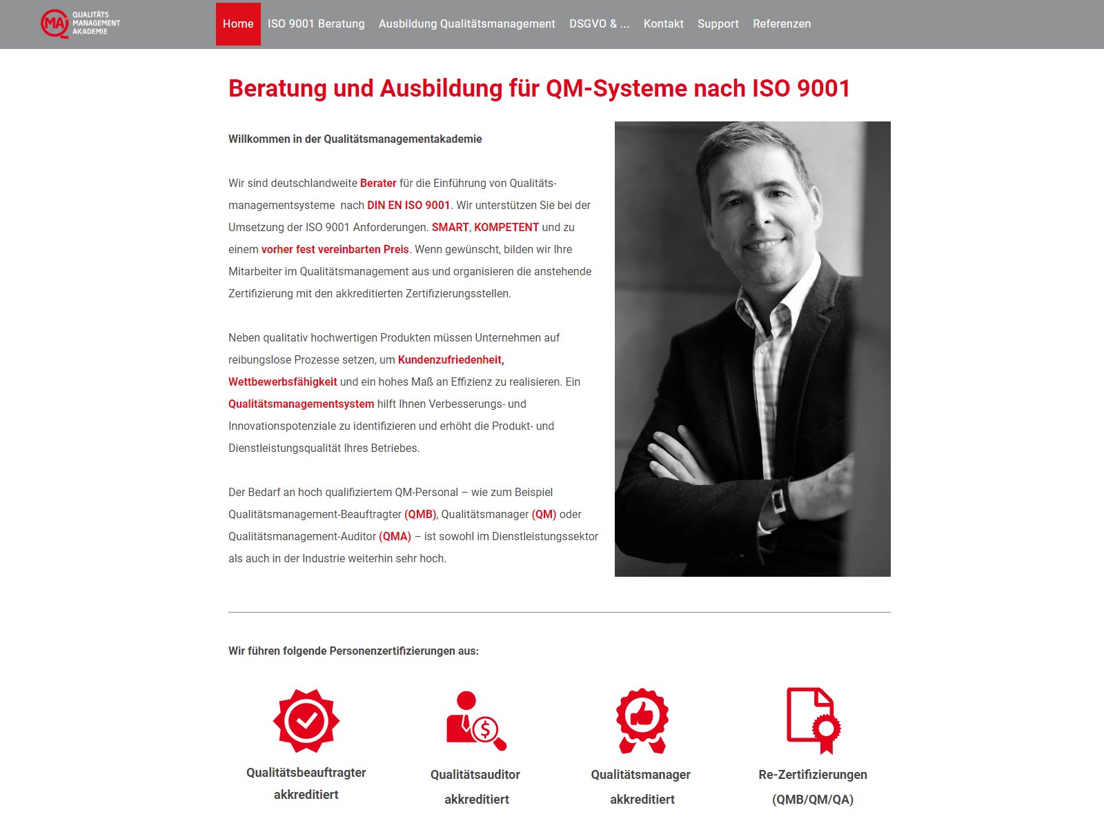 QMA-Akademie - ISO 9001 Beratung